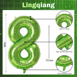 40 Inch Green Foil Balloon Number 8, Giant Self Inflating Number