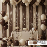 PartyWoo Brown Crepe Paper Streamers 4pcs 328ft Pack of Brown Crepe