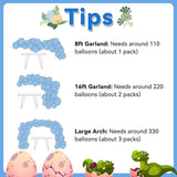 Blue Green Balloon Arch Kit Dinosaur Balloon Garland Kit with Fruit