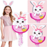 Easter Bunny Piñata Pink Easter Rabbit Piñata with Blindfold and