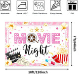 Movie Night Backdrop for Girls Pink Movie Theme