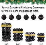 Black Set of XL (4.0") 4PCS Christmas Balls - Christmas Tree