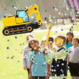 Construction Dump Excavator Piñata with Blindfold and Bat Tractor