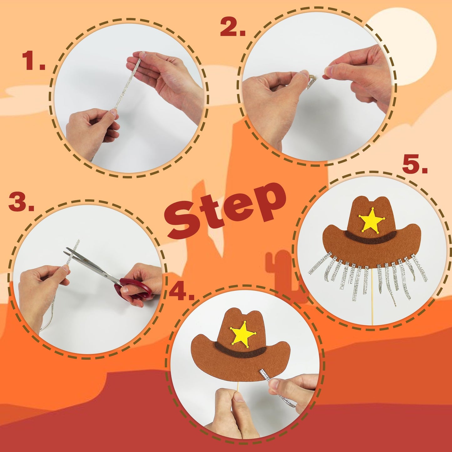 Western Cowboy Cake Topper Brown Ball Cake Decorations Cowboy Hat