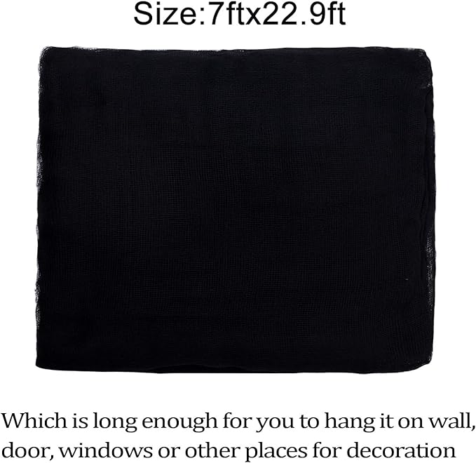 Halloween Black Creepy Cloth 276 x 87 inch Spooky Halloween