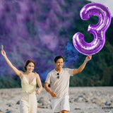 KatchOn, Giant Purple Number 3 Balloon - 40 Inch | 3rd Mylar Foil