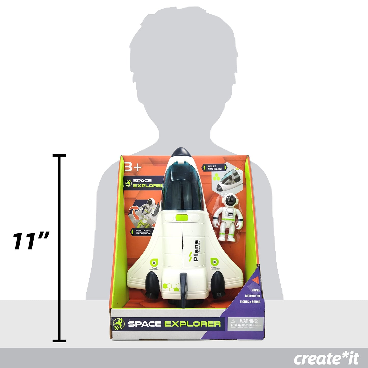 BLOONSY Space Shuttle Toy | Rocket Ship with Astronaut | Space Toys