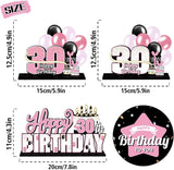 Happy 30th Birthday Pink Acrylic Table Topper Centerpieces Set