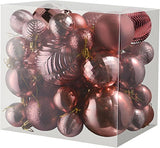 Prextex 36-Pieces Champagne Christmas Ornaments Set - Shatterproof,