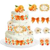Cheerupp Orange Baby Shower Diaper Cake Decorations, Citrus A Little