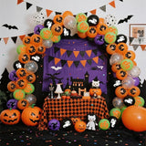 Halloween Party Balloons Decorations 65PCS 12 Inch Black Orange