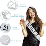 21st Birthday Decorations for Her with Finally 21 Banner Iridescence