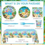 145PCS Hello Summer Party Decorations Summer Beach Paper Plates Cups