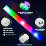 OLUPP 48 Pcs Foam Glow Sticks, Glow Sticks Bulk with 3 Modes Colorful