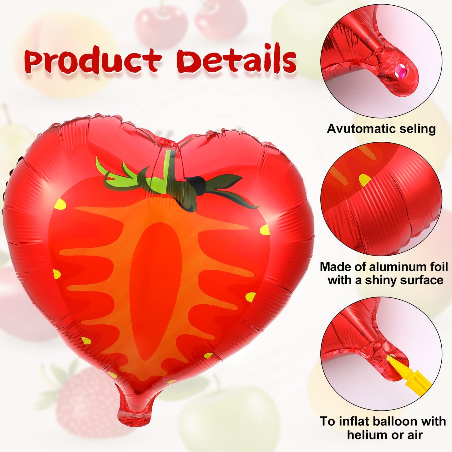 28 Pcs Summer Fruit Foil Aluminum Helium Balloons for Tutti Fruit