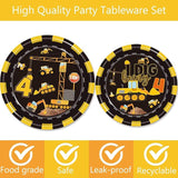 92 Pcs Construction 4th Birthday Party Supplies Dump Truck Theme