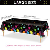 Glow Party Table Covers Neon Plastic Tablecloths 108 x 54 Inch
