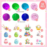 56 Pcs Easter Hanging Swirl Decorations Easter Party Hanging Swirls