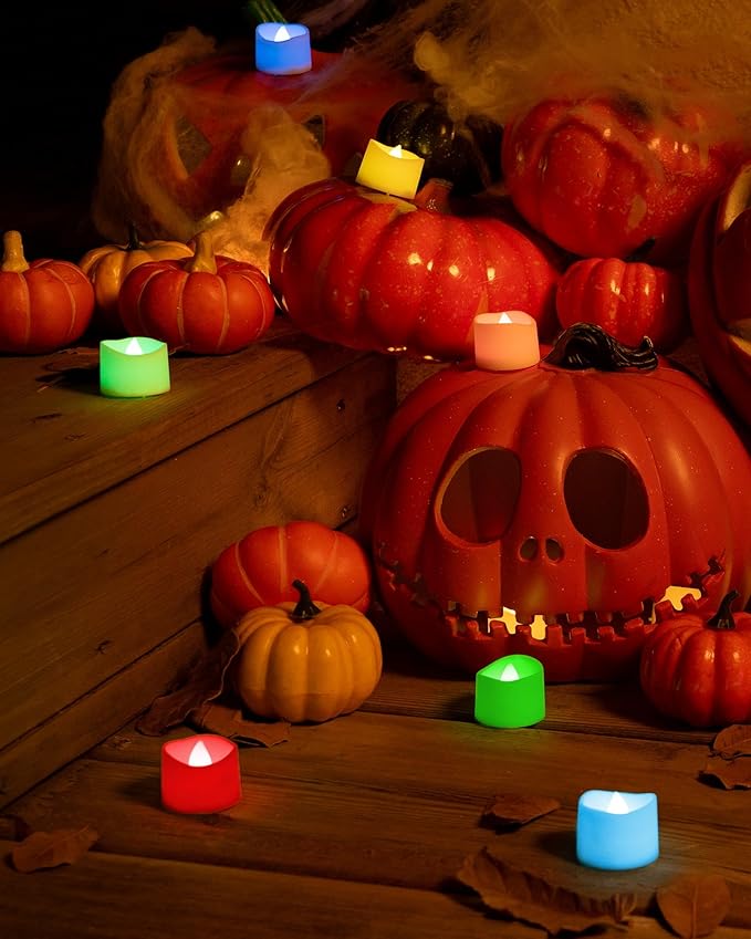 Homemory Multi Color Changing Tea Lights Battery Operated, 7-Color
