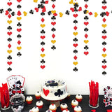 Red-Black Gold Casino Party-Decorations Streamers-Garland - 52ft