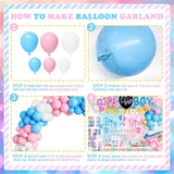 170 PCs Baby Boxes Gender Reveal Decorations Hombae Boy or Girl