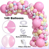 142Pcs Pink Unicorn Party Decorations Birthday Supplies for Girls