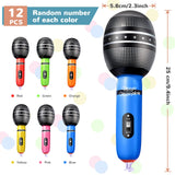 Zhanmai 12 Pieces Inflatable Microphones for Kpop Birthday Party Blow