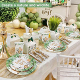175Pcs Safari Baby Shower Decorations Plates Set Jungle Theme Zoo