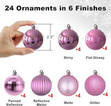 GameXcel 24Pcs Christmas Balls Ornaments for Xmas Tree - Shatterproof