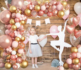 Amandir Rose Gold Balloons Garland Arch Kit, 150pcs Rose Gold Pink