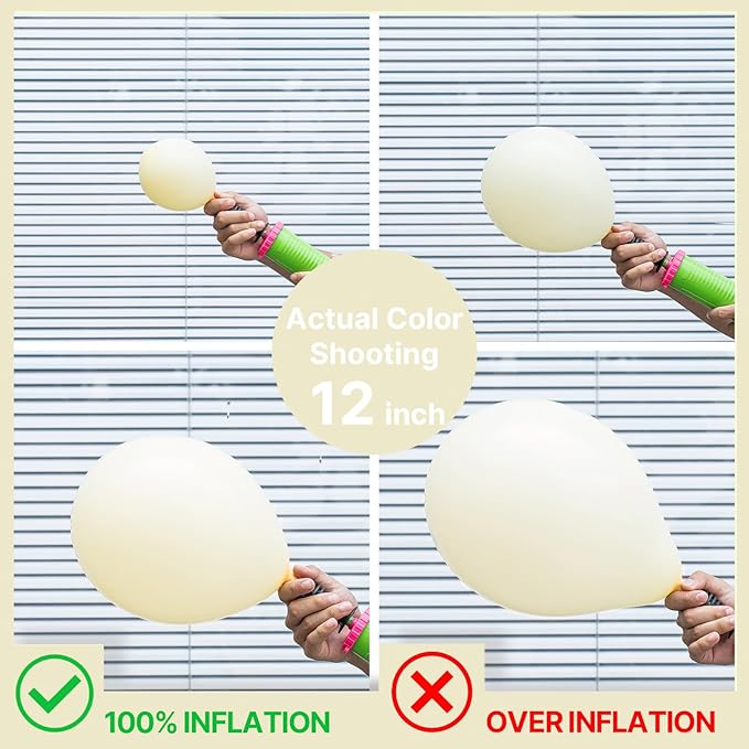 PartyWoo Pastel Yellow Balloons 100 pcs Different Sizes of 36 18 12