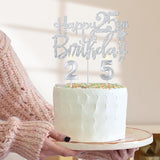 25th Birthday Decorations for Women Silver with 25th Birthday Sash
