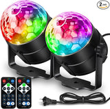 NEQUARE Disco Ball DJ Party Lights Sound Activated with Remote