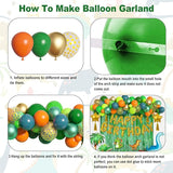 Dinosaur Birthday Party Decorations Supplies 124Pcs Dinosaur Green