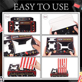 39PCS Movie Night Snack Trays with Popcorn Bags, Disposable Paper