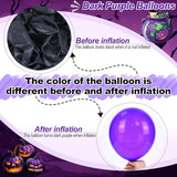 Halloween Balloon Garland 146 Pcs Purple Green Black Orange Balloons