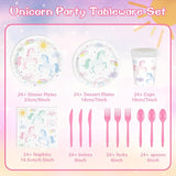 Unicorn Birthday Party Supplies for 24 Guests Magical Pastel Theme