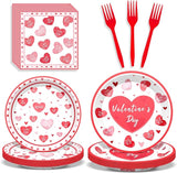 Valentine's Day Plates and Napkins Red Pink XOXO Party Decorations