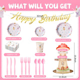 258 Pcs Fairy Birthday Party Decorations Include Disposable Fairy