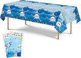 WERNNSAI Shark Table Cloth - 2PCS 54” x 108” Under The Sea Tablecloth
