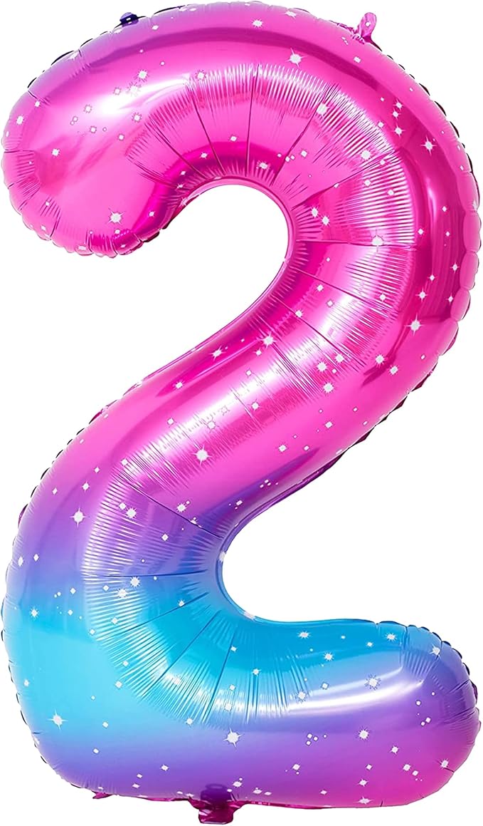 KatchOn, Giant Rainbow 2 Balloon Number - 40 Inch | Number 2 Balloons