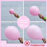PartyWoo Baby Pink Balloons 100 pcs Different Sizes of 18 12 10 5 Inch