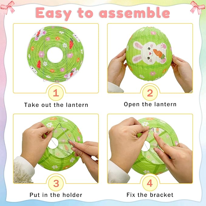 Hanging Easter Decorations 11Pcs Set Happy Easter Banner & Spring
