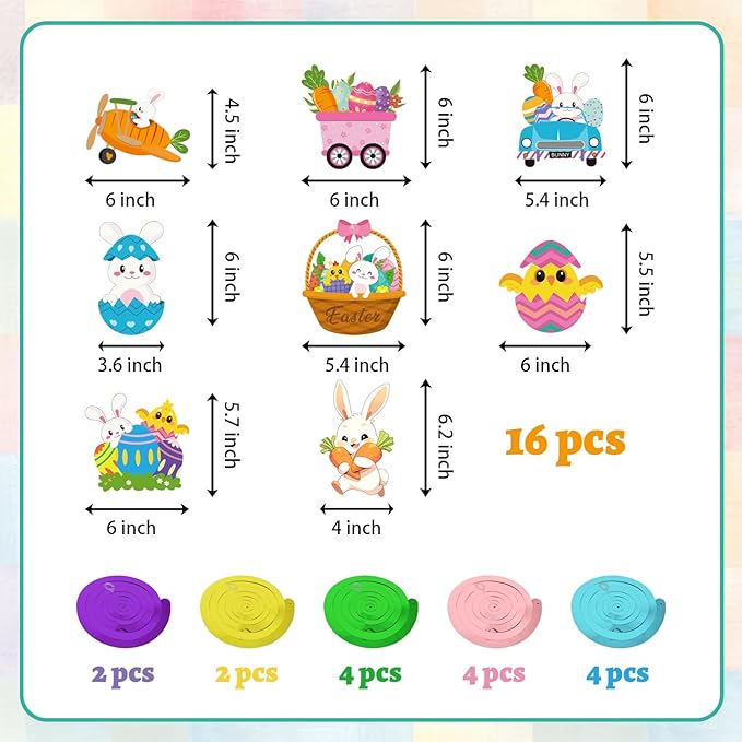 25Pcs Easter Decorations Set with Happy Easter Banner Easter Egg