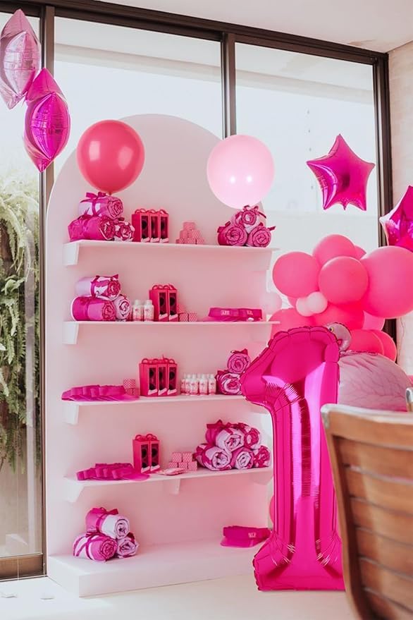 40 Inch Number Balloons Hot Pink 1 Anniversary Event Celebration
