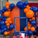 YMSZ Blue and Orange Balloons Arch Kit, 134pcs Royal Blue and Orange