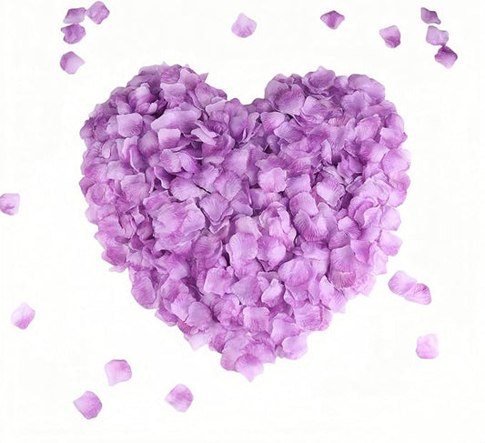 CODE FLORIST 1500 PCS Light Purple Silk Rose Petals for Valentine's