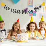 We Will Miss You Banner Decorations Goodbye Party Banner Retirement