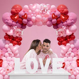 Valentine's Day Balloons Garland Arch Kit 127Pcs Pink Red Rose Red
