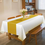 OHOME 4 Pack Disposable Plastic Table Cloths for Parties,White and